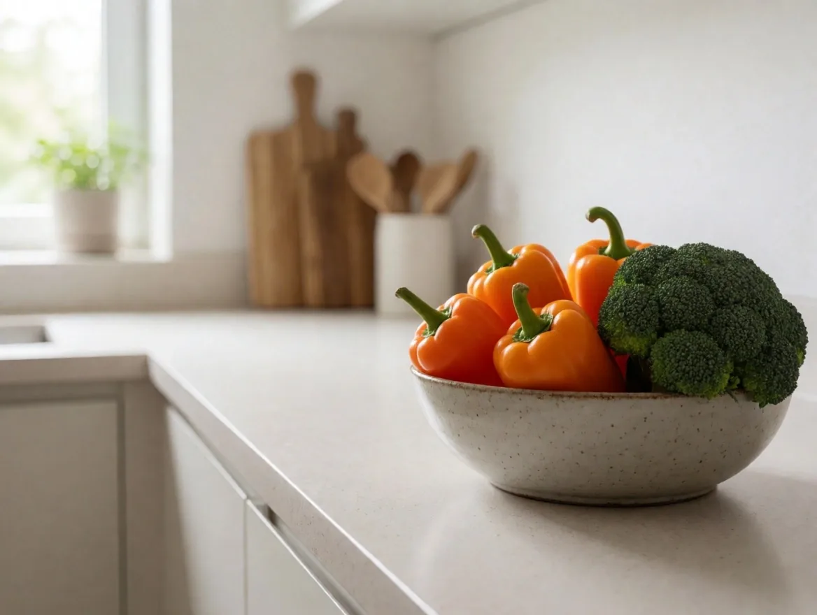 Nährstoffreiches Arrangement mit Walnüssen, Blaubeeren und Grünkohl